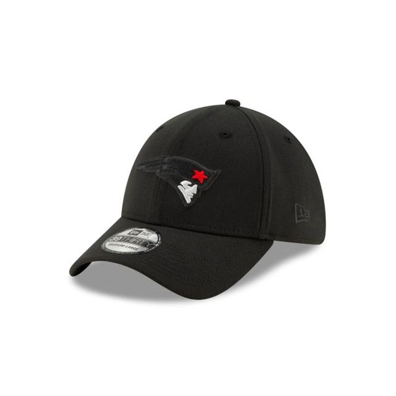 NFL New England Patriots Logo Elements 2.0 39Thirty Stretch Fit (PPQ2702) - Black New Era Caps